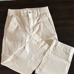 Everlane Cream Straight-Leg Ankle Jean - Size 4R